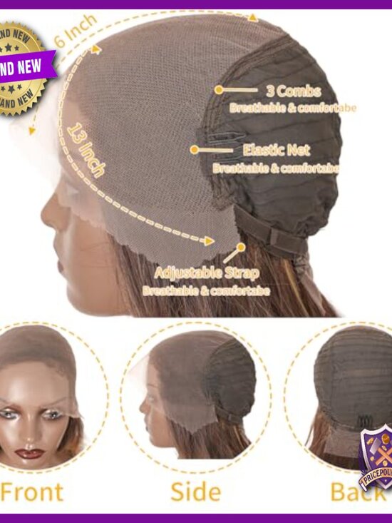 13x6 Synthetic Lace Front Wig - Body Wave Style - Heat Resistant - 30 Inches main image 4